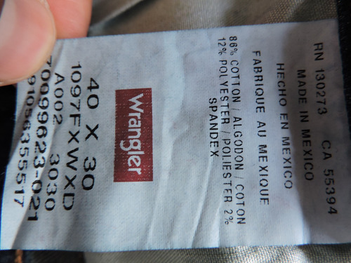 Jeans Wrangler Talla 40 X 30 Hombre Original Azul Nuevo