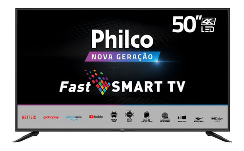 Imagem 1 de 6 de Smart Tv Philco 50 4k D-led Ultrahd Ptv50n10n5e  Bivolt
