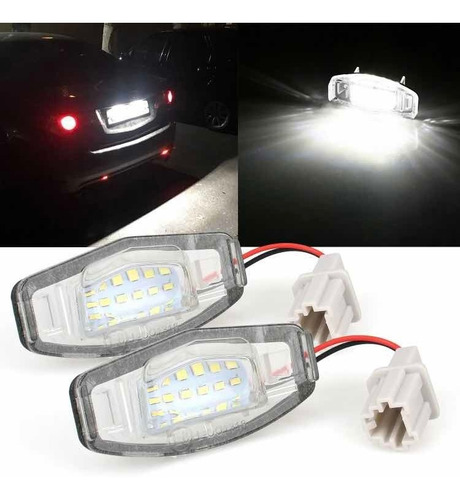 Set Luz Led Porta Placa Acura Tl Tsx Mdx Honda Civic Accord