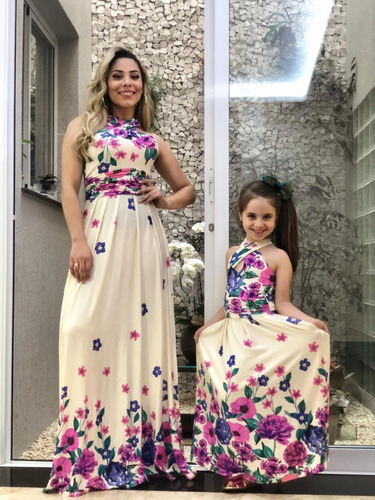 vestido longo tal mãe tal filha