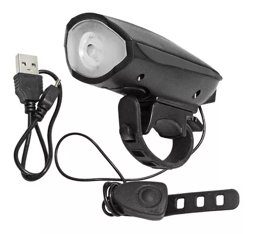 Luz Led Recargable USB 250 Lumens con Bocina - Bici Urbana