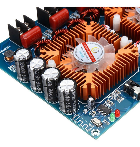 Imagen 7 de 9 de Amplificador 160+160+220w 2.1 - Bt 5.0 + Aux - Tda7498e X 2