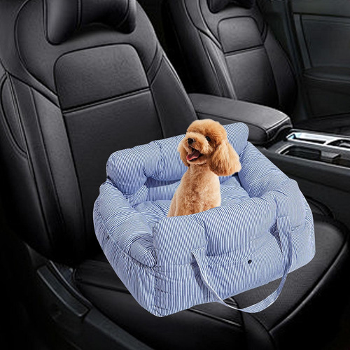 Transportín De Viaje Para Perros Pequeños: Azul Y M