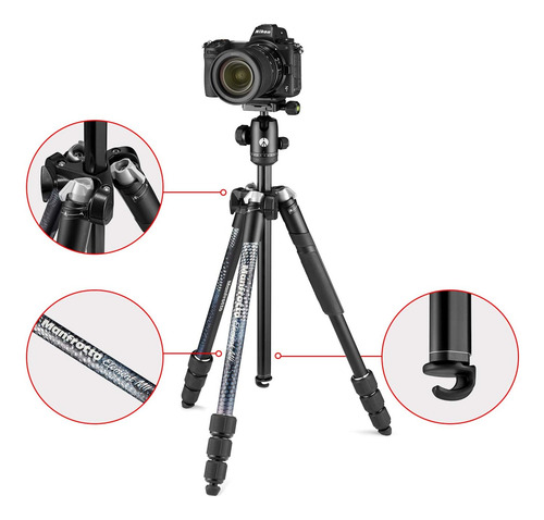 Manfrotto Element Mii Camera Trípode, Viaje De Viaje En Con