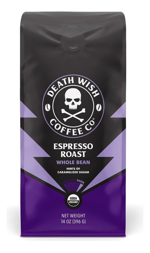 Death Wish Coffee Co. Whole Bean Espresso Roast  Extra K.