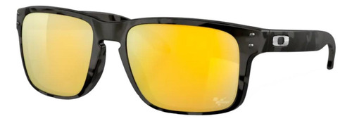 Anteojos de sol polarizados Oakley Holbrook MotoGP Collection Standard con marco de o matter color matte black, lente 24k de plutonite prizm, varilla matte black de o matter - OO9102