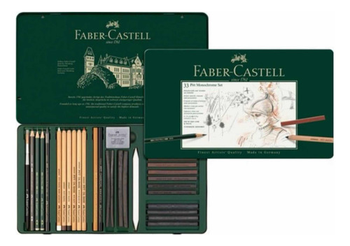 Lapiz Pitt Monochrome Faber Castell Set 33 Piezas