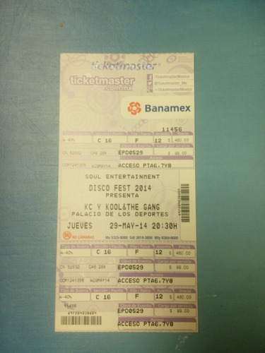 Boleto Ticketmaster, Concierto Disco Fest 2014