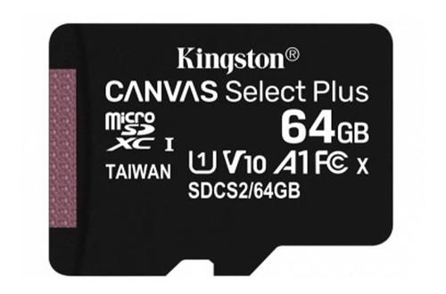 Imagen 3 de 5 de Micro Sd Canvas Select Plus 100r A1 C10 64gb + Adp Kingston