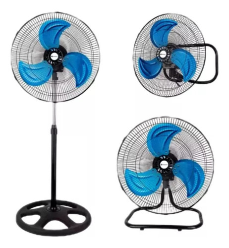 Ventilador 3 En 1 Negro Con 3 Aspas Color 18 De Diámetro