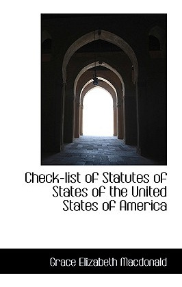 Libro Check-list Of Statutes Of States Of The United Stat...