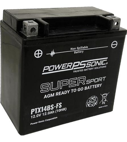 Batería Powsersport Sellada Sin Mantenimiento Power-sonic (p