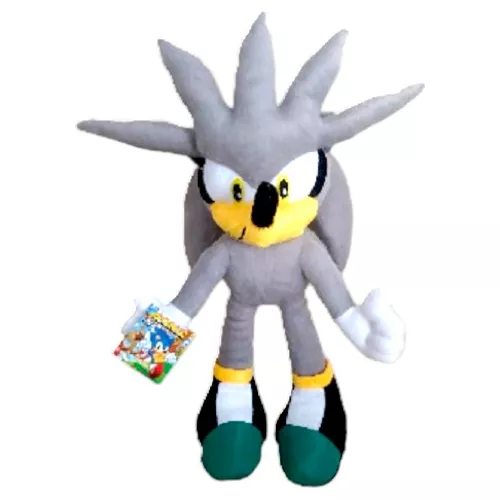 Silver Pelúcia Personagem Do Desenho Sonic Cinza