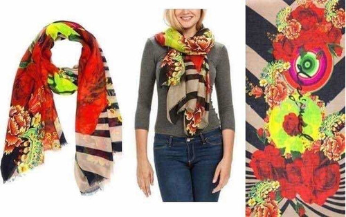 Pashmina Desigual, Bufanda, Café