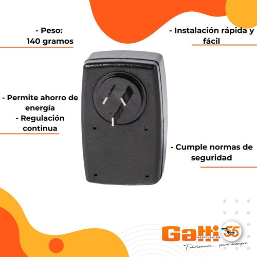 Imagen 6 de 8 de Variador De Tensión Enchufable 1200 W Gatti Ventilación