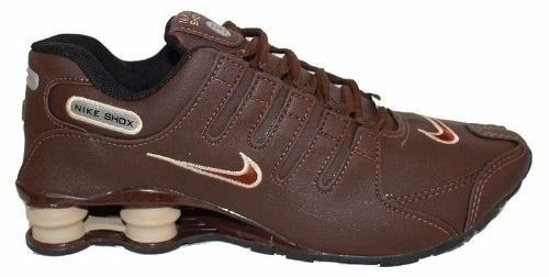 tenis nike shox nz marrom