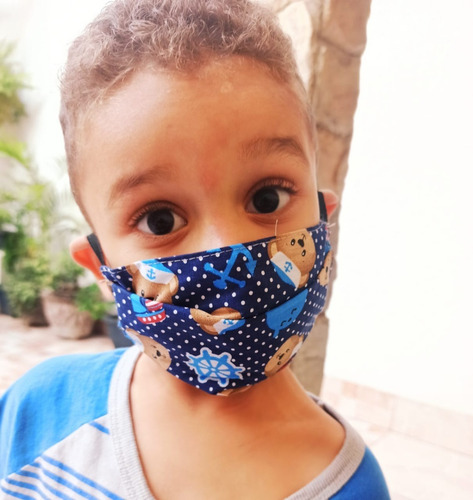 Máscara De Proteção 100% Algodão 1 Unidades - Infantil