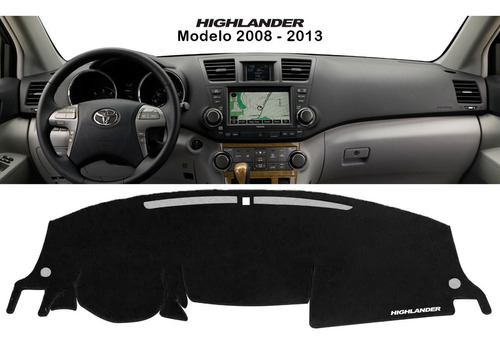 Cubretablero Bordado Toyota Higlander 4wd Modelo 2008 - 2013