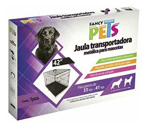 Fancy Pets Jaula Metálica Para Perro De 33 A 41 Kilos