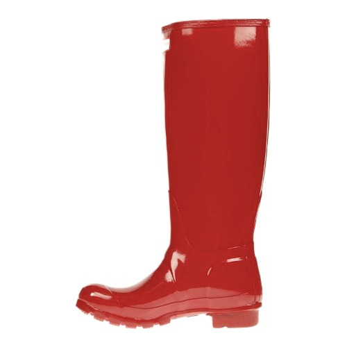 Bota De Agua Mujer Hunter Alta Wft1000rgl Gloss Military Red