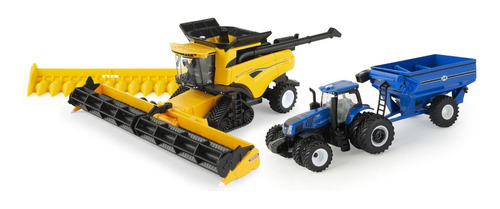 Miniatura Colheitadeira New Holland Cr8.90+tratort8 410 1/64