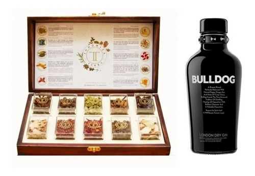 Caja Indomita Especias Botanicos X 10 + Gin Bulldog