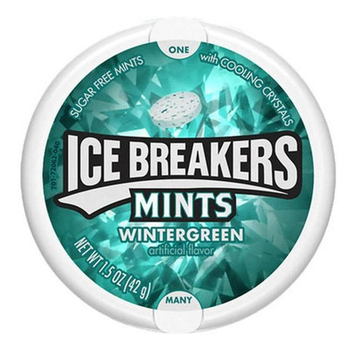 Pastilhas Ice Breakers Mints Wintergreen - Sabor Hortelã 42g