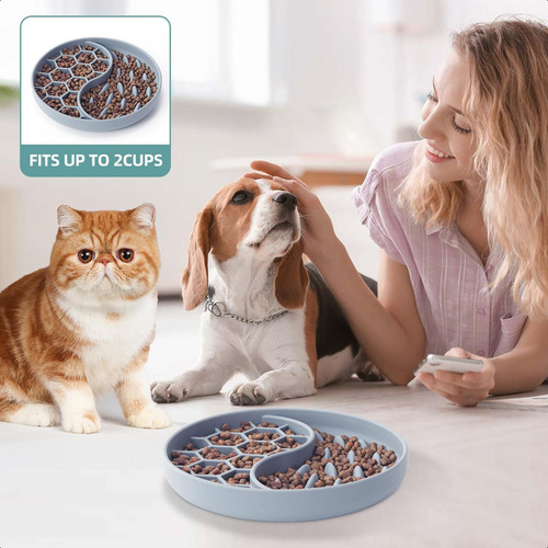 Zourynua Cuencos Para Perros De Alimentación Lenta, Cuencos