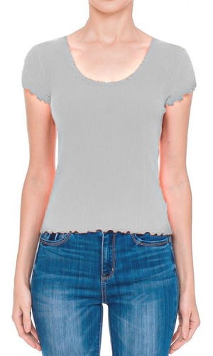 Blusa Escotada De Manga Corta Para Mujer Marca Vasarelli