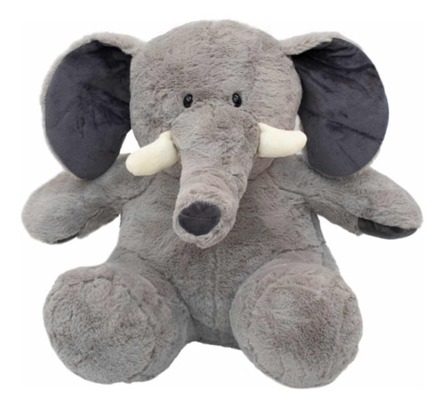 Elefante Sentado Pelucia Lindo E Macio Safari - Promoção