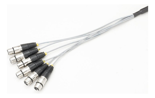 Cabo Xlr Do 6 Xlr Fêmeas Em 6 Xlr Machos Cabos Aquarius Mc06x45 Preto Do 45m