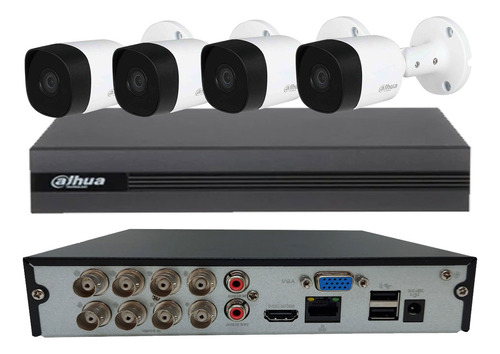 Kit Seguridad Vigilancia Dvr 8ch 1080p 5mp + 4 Camaras 2mp