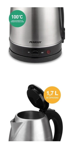 Imagen 4 de 9 de Jarra Eléctrica Peabody Digital Pe-k1708
