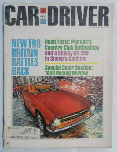 Revista Card And Driver - Revista De Autos En Ingles 1969 Fs