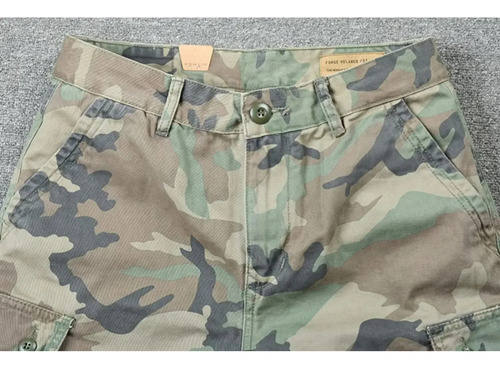 Pantalones Cortos Tipo Cargo De Camuflaje Para Hombre, Ropa