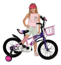 Comprar Bici Violeta Rodado 16 Con Canasto Bocina Timbre