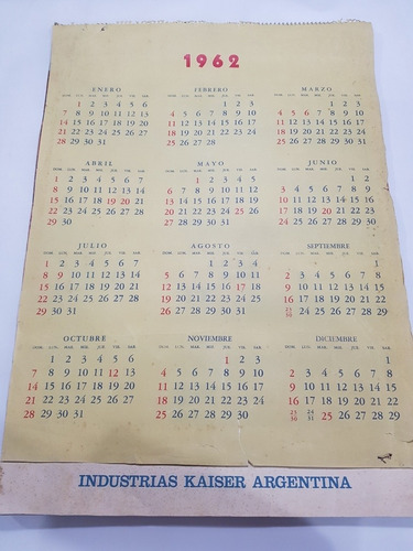 Imagen 6 de 6 de Antiguo Almanaque Ika 1961 Estanciera Kaiser Orig Mag 58601