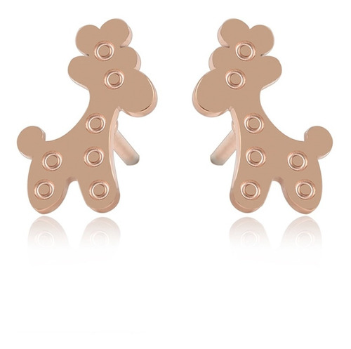 Hermosos!! Aretes Broquel Oro 18k Lam Jirafa Regalo Sorpresa