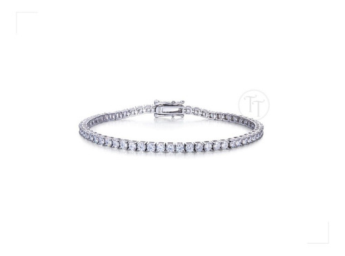 Pulsera Tenis Plata 1ra Ley 925 By Thi Tur® Zircon Natural