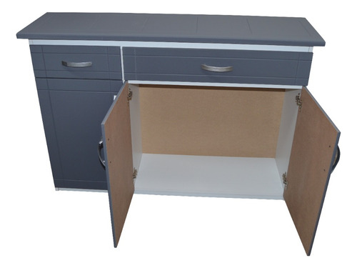 Mueble Para Cocina Base Para Cocina Brasil Gris Microondas G