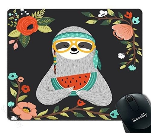 Pad Mouse - Smooffly Mousepad For Gaming,cute Baby Sloth Eat