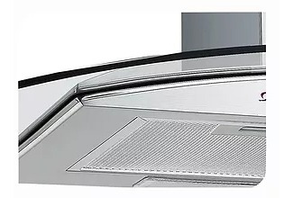 Imagem 4 de 8 de Coifa Depurador Parede Vidro Curvo Inox 90cm Safanelli