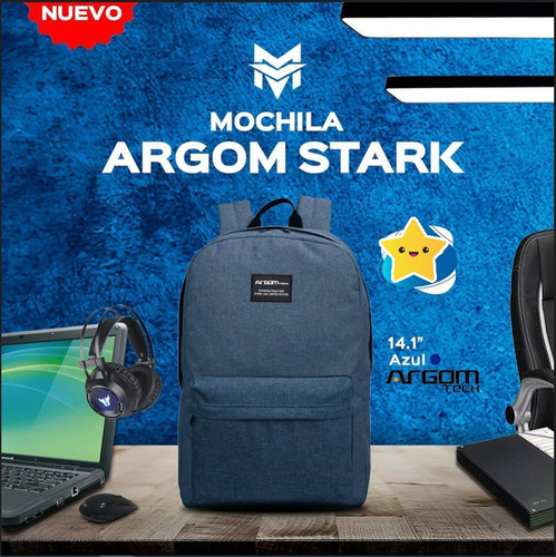 Mochila Argom Stark 14,1  Azul