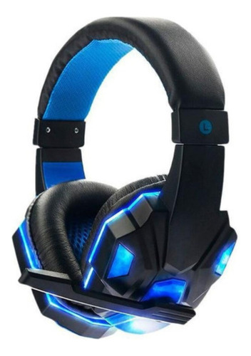 Auriculares Gamer Booglee Con Microfono Azul