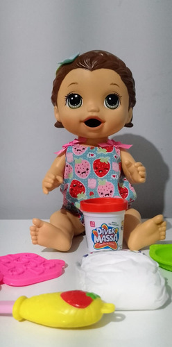Baby Alive Lanchinho Divertida Morena Super Snaks Laurinha. (Usado)
