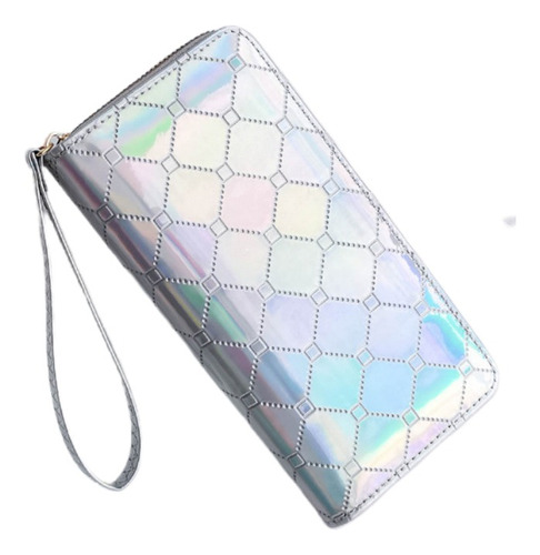 Bolso Mano Fiesta Cuadros Con Láser Mujer,monedero Moda