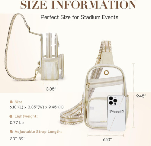 Bolso Transparente Missnine Para Eventos En Estadios, Bolso