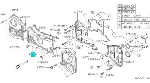 Cubierta Sincronizacion Central Para Subaru Wrx Sti Forester