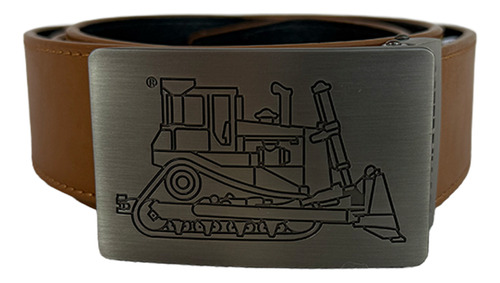 Cinturon Para Hombre Cafe Liso Sintetico Café Lisa Unitalla
