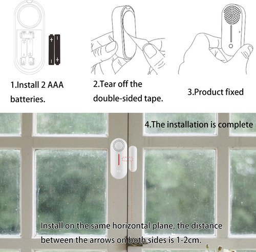 2 Alarmas Wifi Inteligentes Para Puertas Y Ventanas